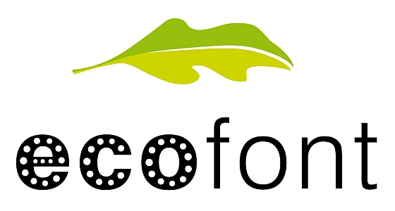 Ecofont font chiaro creativo ed ecologico
