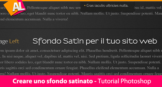 Creare uno sfondo satinato – Tutorial Photoshop